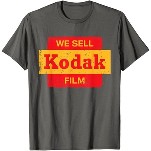 Vintage ‘We Sell Kodak Film’ Retail Sign Design T-Shirt Small(Asphalt Grey)