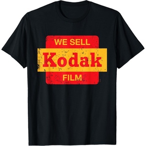 Vintage ‘We Sell Kodak Film’ Retail Sign Design T-Shirt Small(Black)