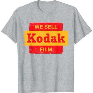 Vintage ‘We Sell Kodak Film’ Retail Sign Design T-Shirt Small(Heather Grey)