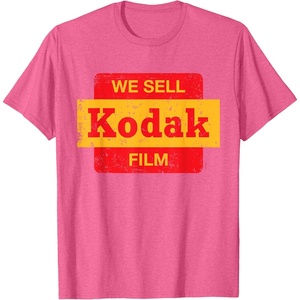 Vintage ‘We Sell Kodak Film’ Retail Sign Design T-Shirt Small(Pink Heather)