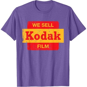 Vintage ‘We Sell Kodak Film’ Retail Sign Design T-Shirt Small(Purple Heather)