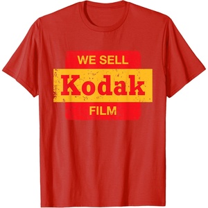 Vintage ‘We Sell Kodak Film’ Retail Sign Design T-Shirt Small(Red)