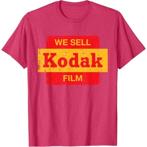 Vintage ‘We Sell Kodak Film’ Retail Sign Design T-Shirt Small(Red Heather)