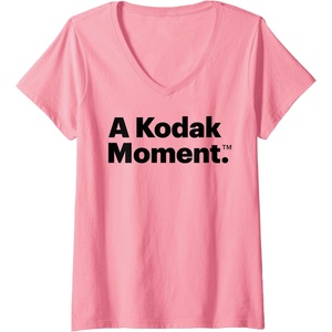 Womens A Kodak Moment V-Neck T-Shirt(Pink)