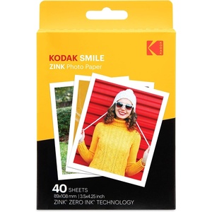 Zink Kodak 3.5×4.25 inch Premium Zink Instant Print Photo Paper (80 Sheets) Compatible with Kodak Smile Classic Instant Camera(White)